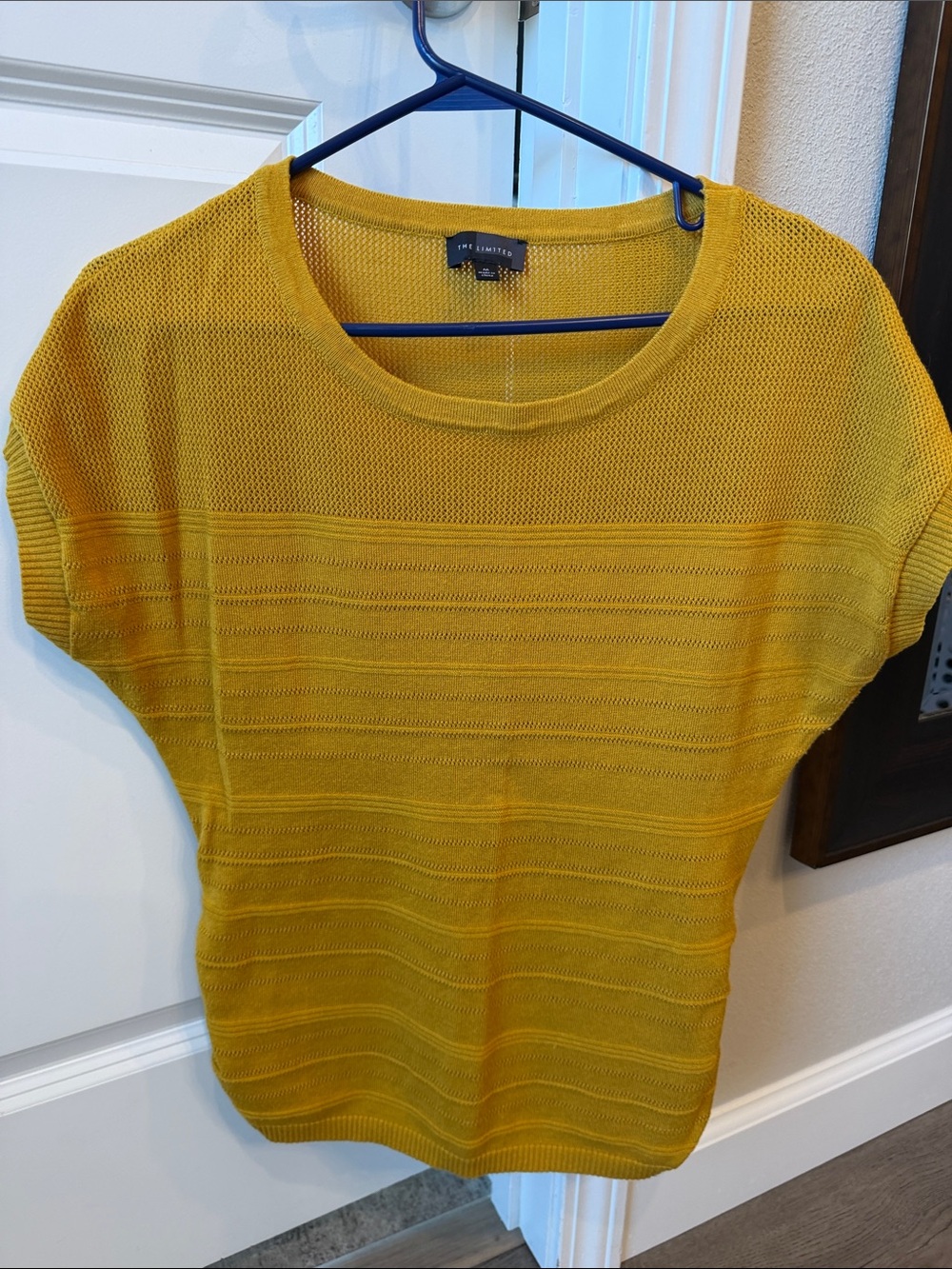 Soft Knit Mustard Short-Sleeve Women's Top